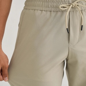 กางเกงขายาวทรงตรงเอวสูงผ้าฝ้าย 100% ระบายอากาศได้ดี กางเกงกีฬาผู้ชายลำลอง มีเชือกผูกเอว กางเกงวิ่งจ๊อกกิ้ง กางเกงสเวตแพนท์ - Product Image 4