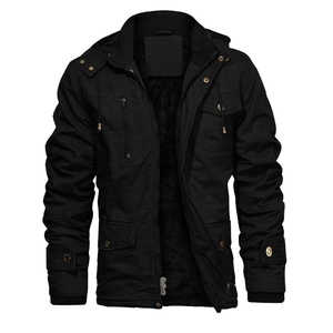 Streetwear d'hiver de qualité supérieure pour hommes, veste à capuche chaude, coupe-vent, veste personnalisée à la mode - Product Image 2