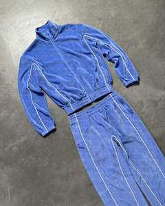 Conjunto de chándal clásico de invierno de 2 piezas para mujer, sudadera con cordón, pantalones para correr, ropa de fiesta transpirable ligera de algodón 100% - Product Image 4