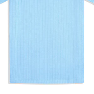 100% algodón de alta calidad respetuoso con el medio ambiente para hombre Casual liso teñido para Polo con textura de cielo Jersey diseño de patrón sólido - Product Image 3