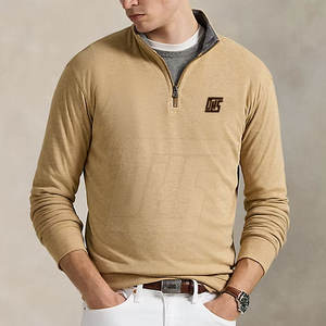 Chaqueta cálida con cremallera 1/4 para hombre con forro térmico y diseño personalizado para actividades al aire libre Chaqueta con cremallera 1/4 para hombre - Product Image 1