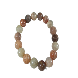 Pulsera elástica de almidón de piedra lunar múltiple de gran calidad, piedra preciosa de ágata de cuarzo tallada, grabado de cristal Natural, hermoso y elegante - Product Image 2