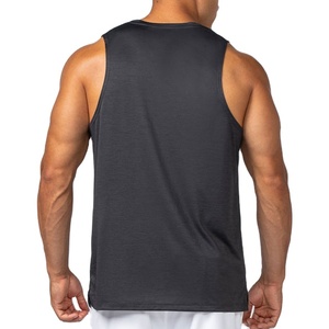 Camiseta sin mangas de moda urbana para hombre, con corte, de secado rápido, antiencogimiento, para gimnasio, entrenamiento, jersey, corte largo, ideal para verano. - Product Image 6