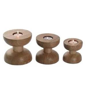 Candelero de madera hecho a mano de Calidad exclusiva, candelabro de madera decorativo para el hogar con diseño atractivo para la mejor venta - Product Image 6