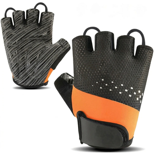 Gants de sport personnalisés respirants, antidérapants, à demi-doigts, avec sangle de poignet réglable, en polyester, pour la gym, le fitness et le cyclisme - Product Image 1