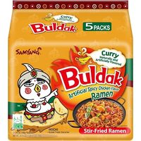 Nouilles de poulet épicées Samyang de haute qualité saveur Carbonara Ramen, 4.58 oz, paquet de 5, nouilles instantanées coréennes