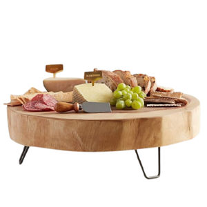 Plateaux de service ronds en bois table élégante plateaux décoratifs en bois pour fournitures de villégiature à un prix abordable - Product Image 5