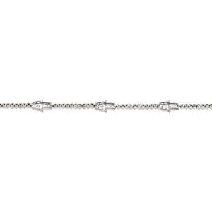 Bracelet à la mode en or blanc 10 carats avec diamants de laboratoire avec pierres scintillantes, parfait pour les occasions élégantes - Product Image 3