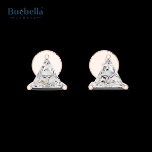 Hop Selling 925 Sterling Silver Full Triangle Diamond Earring para mujer - Product Image 3