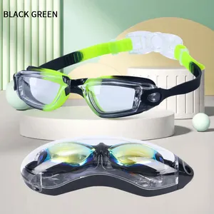 Óculos de natação à prova d'água de fábrica oem, óculos de banho antiembaçantes de boa qualidade para crianças e jovens, óculos de natação esportivos sem vazamento