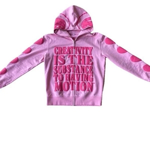 High Street Letter Foam Skull Vintage Fleece Hoodies Hombres y mujeres Pullover Casual Loose Otoño Invierno Sudaderas para Unisex - Product Image 1