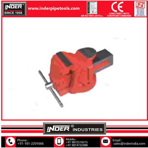 Étau de tuyau robuste avec base pivotante étau de banc à nervures simples au prix de gros - Product Image 2