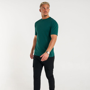 T-shirt avec logo personnalisé T-shirt brillant de qualité supérieure pour hommes Tissu haut de gamme en coton mercerisé solide à séchage rapide T personnalisé pour hommes - Product Image 3