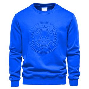 Sudaderas transpirables de forro polar de algodón con logotipo personalizado en relieve 3D de talla grande para gimnasio para hombre - Product Image 1