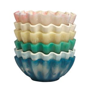 Bol à fruits en résine unique fait à la main poli brillant brillant look artistique moderne idéal pour la décoration de la maison ou centre de table - Product Image 4