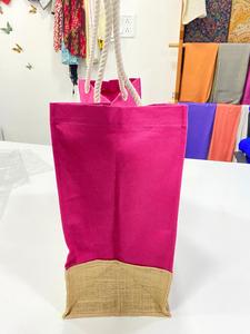 Sacs fourre-tout écologiques en toile de coton avec poignée en corde Sacs promotionnels de plage en toile de jute avec impression personnalisée en gros - Product Image 4