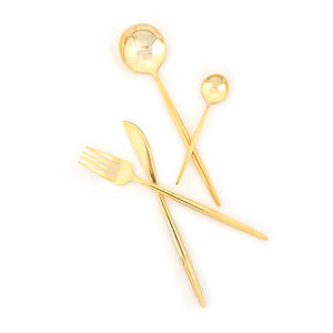 ชุด Flatware อาหารแฮนด์เมดคุณภาพสูงพร้อมด้ามเรซิ่นสีเขียวเครื่องเงินช้อนส้อมชุบทองชุดส้อมสําหรับเครื่องครัว - Product Image 4