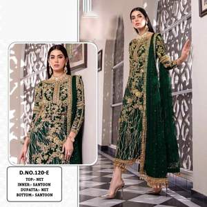 Lancement de vêtements indiens et pakistanais, nouveau costume de designer pakistanais pour femmes, salwar kameez prêt à porter pour la vente à l'exportation - Product Image 6