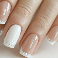 A074 Faux Ongles Simples à Presser 24 pièces Style Européen et Américain Vente Chaude Prêts à l'emploi Vente en Gros