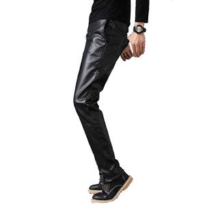 Nuevos pantalones de cuero ajustados profesionales transpirables de alta calidad, pantalones de cuero de Color negro personalizados más vendidos - Product Image 3