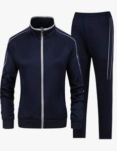 Ensemble survêtement élégant à manches longues et à taille élastique pour hommes, tissu respirant à séchage rapide pour les modes de vie actifs d'été - Product Image 1