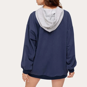 Sweat à capuche en polaire pour femme, taille plus, de qualité supérieure, 100% coton, écologique, couleur unie, poche kangourou - Product Image 5