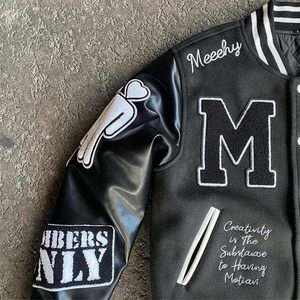 Veste de baseball Letterman Varsity OEM personnalisée pour hommes Bomber en cuir PU taille XL avec logo brodé pour la saison d'hiver - Product Image 5