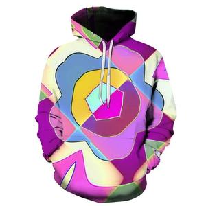 Nuevo bloque de color patrón geométrico Sudadera con capucha hombres señoras niños 3D impresión Casual moda calle sudaderas ropa ligera - Product Image 3