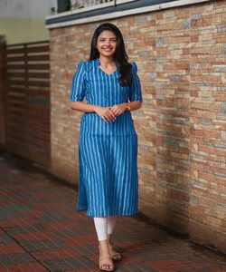 ผ้า Chinon kurti สำหรับเด็กผู้หญิงชุดลำลองพิมพ์ลายดีไซน์สวมใส่สบาย - Product Image 1