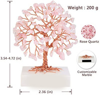 Nouveaux arbres de quartz rose de pierres précieuses faits à la main avec base d'agate blanche base d'orgone arbres d'agate pour des cadeaux par Amayra cristaux exportations inde