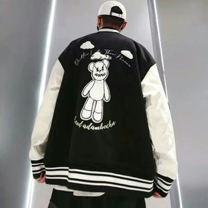 OEM Manufacturer High Quality Men's College Varsity <b>Jacket</b> <b>Thin</b> Winter <b>Waterproof</b> Windproof Breathable Customizable Stand Collar - Product Image 3