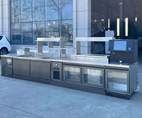 Peralatan Restoran Stainless Steel, Stasiun Bar Koktail, Dispenser Bir, Meja Bar Air, Perlengkapan Dapur Restoran Satu Atap