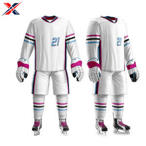 Tenues de hockey sur glace pour hommes de qualité supérieure, ensembles pour adultes, performance maximale, entraînement, utilisation en match, respectueux de l'environnement, extensible dans les quatre sens - Product Image 1