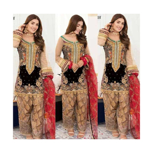 Belle nouvelle collection d'été pour femmes robes décontractées de style pakistanais indien bangladeshi robes longues shalwar qameez - Product Image 1