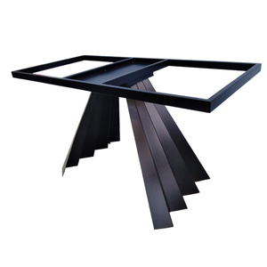 Heavy Duty <b>Cast</b> Iron Dining Table Legs <b>Powder</b>-Coated CHBBA016 Industrial Design Style for Luxury Kitchen Hotel & Park Furniture - Product Image 1
