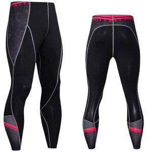 Medias de compresión hasta la rodilla de nailon con estampado Digital entrenamiento Jiu Jitsu Kimono banda elástica pantalón MMA Rash Guard Leggings para hombre - Product Image 2