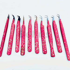 Pince à cils Grip Aura Nano Pattern Precision Steel Volume Tip Beauty Tool Private Branding for Salons - Product Image 2