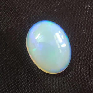 Opale éthiopienne naturelle 16.5x13mm, cabochon ovale 7.45 cds, cabine en opale véritable pour bijoux plein de feu, cabine ovale en opale blanche avec pierres précieuses - Product Image 3