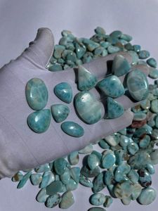 Cabochon de Larimar bleu naturel fabriqué à la main en vrac pierre précieuse pour la fabrication de bijoux et la décoration intérieure cadeau pour elle - Product Image 2