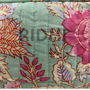 กระเป๋าใส่ของใช้ในห้องน้ำแบบมีซิปขนาดใหญ่ ผ้าฝ้ายลายดอกไม้สีพาสเทลหยก ใช้ซ้ำได้ เป็นมิตรกับสิ่งแวดล้อม เหมาะสำหรับการช้อปปิ้งประจำวัน การเดินทาง และการใช้งานในชีวิตประจำวัน - Product Image 6