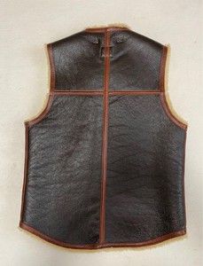 Chaleco de piel sintética para hombre, chaqueta cálida de invierno sin mangas, elegante Chaleco de motociclista, ropa de abrigo de moda personalizada al por mayor - Product Image 3