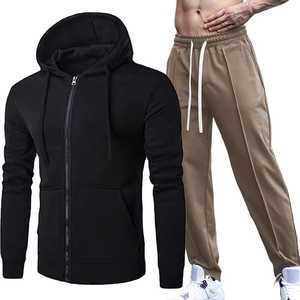 Chándal Deportivo Personalizado OEM de Alta Calidad para Hombre, Transpirable, 100% Algodón, Chaqueta de Forro Polar de Manga Larga, Pantalones Deportivos, Tejido de Punto, Bordado Técnico - Product Image 1