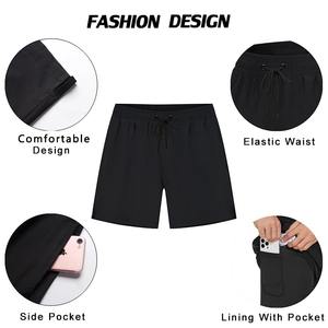 Pantalones cortos para hombre 2025, pantalones cortos clásicos de secado rápido, ropa deportiva sólida, bañadores, forro de malla para playa, Traje corto para surf - Product Image 2