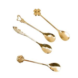 Cuillère à fleurs en laiton de bonne qualité pour la cuisine et la table cuillère à thé unique en laiton pour la vente en gros à faible coût - Product Image 2