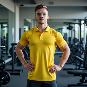 Culturismo Fitness Wear Polo Shirt Hombres Polo de manga corta de alta calidad Polo de entrenamiento de verano para hombres Polos para hombres - Product Image 5