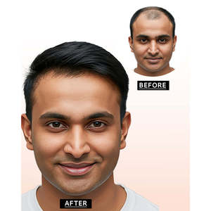 Prothèse capillaire pour homme - Base Mono 100% Cheveux Humains Couleur Naturelle Style Lisse - Product Image 1