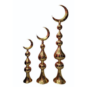 Luxe rose et or Ramadan décoration moderne islamique à plusieurs niveaux support de service avec croissant de lune Eid Mubarak décor à la maison ornement - Product Image 6