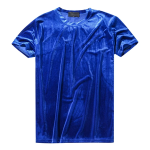 Camiseta de Terciopelo para Hombre, Estilo Urbano, Nueva Moda 2026, Transpirable, de Alta Calidad, Larga, 220g - Product Image 4