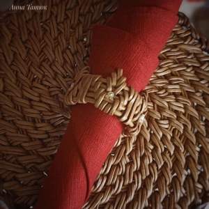 Wholesale <b>Cheap</b> Price Rhinestone Bling Napkin <b>Ring</b> Rattan Napkin Buckle for <b>Wedding</b> Place Setting Serviette Decor - Product Image 4