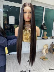 Perruque en cheveux humains ondulés, prix d'usine, best-seller, lisse, brillante et sans nœuds, droite - Product Image 4